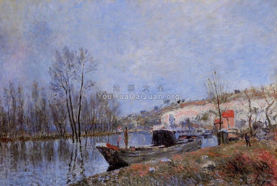 Banks of the Loing towards Moret - 阿尔弗莱德·西斯莱